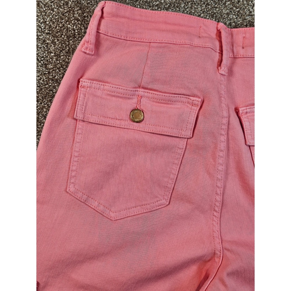 Judy Blue Pink Garment Dyed Cargo Straight Leg Jeans Womens 5/27 JB88837 C - Picture 9 of 15